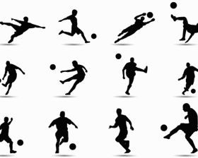 Soccer Silhouette vectors graphic