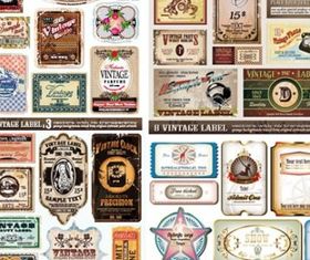 retro label vector free download