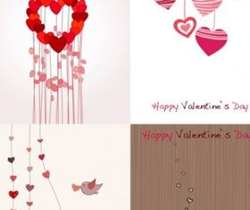 romantic valentine day greeting card vector design