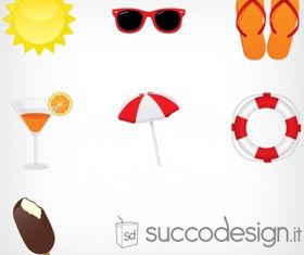 Free Summer Icon Set design vectors