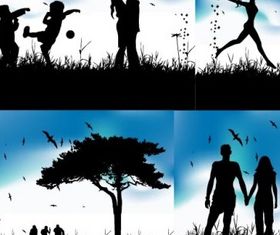 beautiful silhouette vector