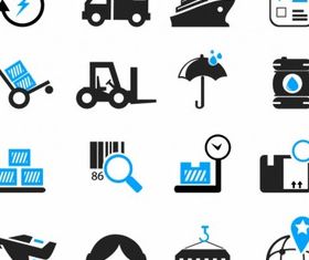 Logistics and Shipping Icons art creative vector