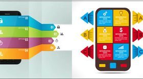 Backgrounds with Smartphones Illustration vector