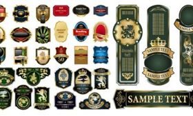 variety european label vector