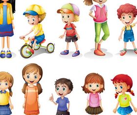 Cute Funny Children vectors
