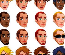 Human Faces Icons vector