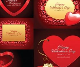 valentine day love card vector material