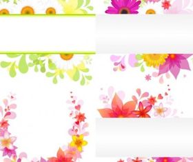 flower pattern set vector