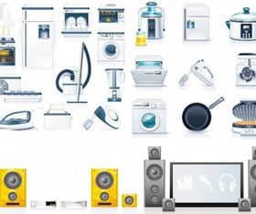 kitchen appliances vectors graphics