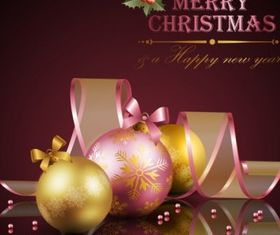 christmas decoration elements 01 vector