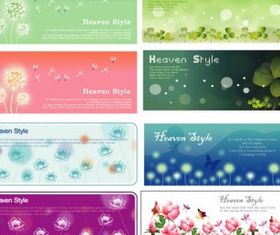 flowering plants banner vector material