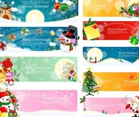 Banner christmas theme vector