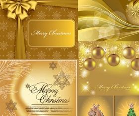 Christmas golden background vectors graphics