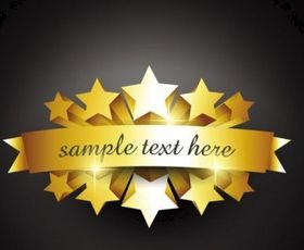gold badge labels 07 design vector