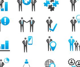 Businessman Icons Mix 5 vector