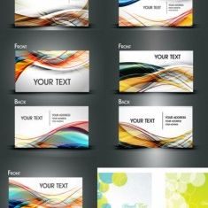 dynamic flow line business card template design vectors