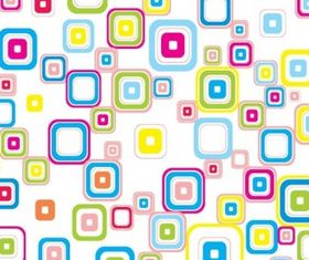 Seamless Retro Pattern With Rounded Squares vector