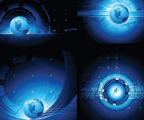 technology theme background vector