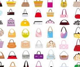 Set Woman Bags vector graphic