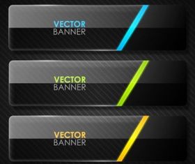 black cool banner 04 vector
