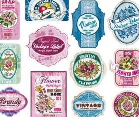 wine label collection 02 vector