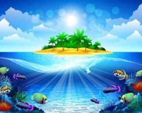 Dream sebackground design vectors