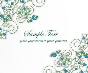 Blue Floral Background Illustration vectors graphic