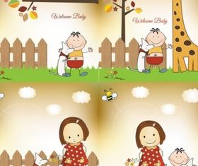 warm cartoon creative vector