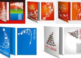 christmas greeting card template vector