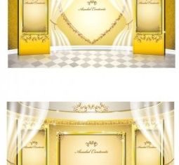 stage gold pattern vectors