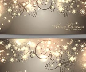 Shiny Christmas Banners 2 vector