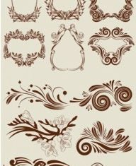 classic lace pattern vectors graphics