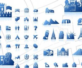 blue map symbol vector graphics