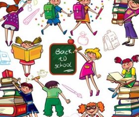 cartoon child illustration 03 vector