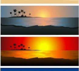 beautiful coastal scenery 02 vectors graphics