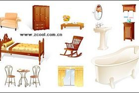 household goods icon material vectors