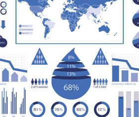 Water Infographics Elements vector