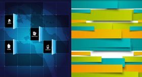 Abstract Color Backgrounds 3 vectors graphic