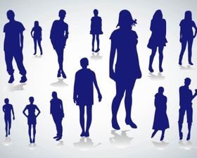People Silhouettes vector
