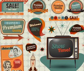Retro Sale Elements design vector