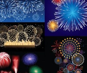 dazzling fireworks vectors