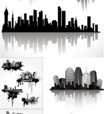 silhouette city vector