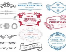 Christmas Labels vector