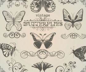 butterfly pattern 1 vector