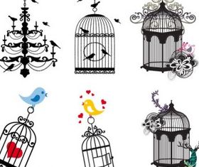 birdcage theme vector