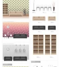 fashion indoor home vectors