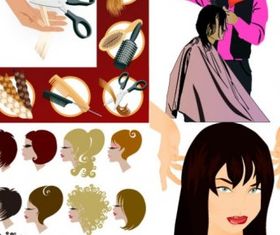 hair theme vector