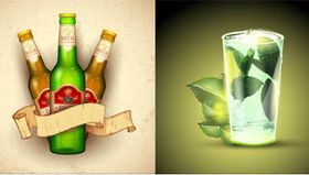 Drinks Backgrounds 2 vector