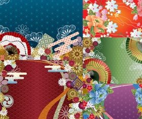 japanese wind pattern background design vector