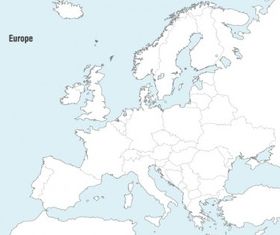 Europe Map vector